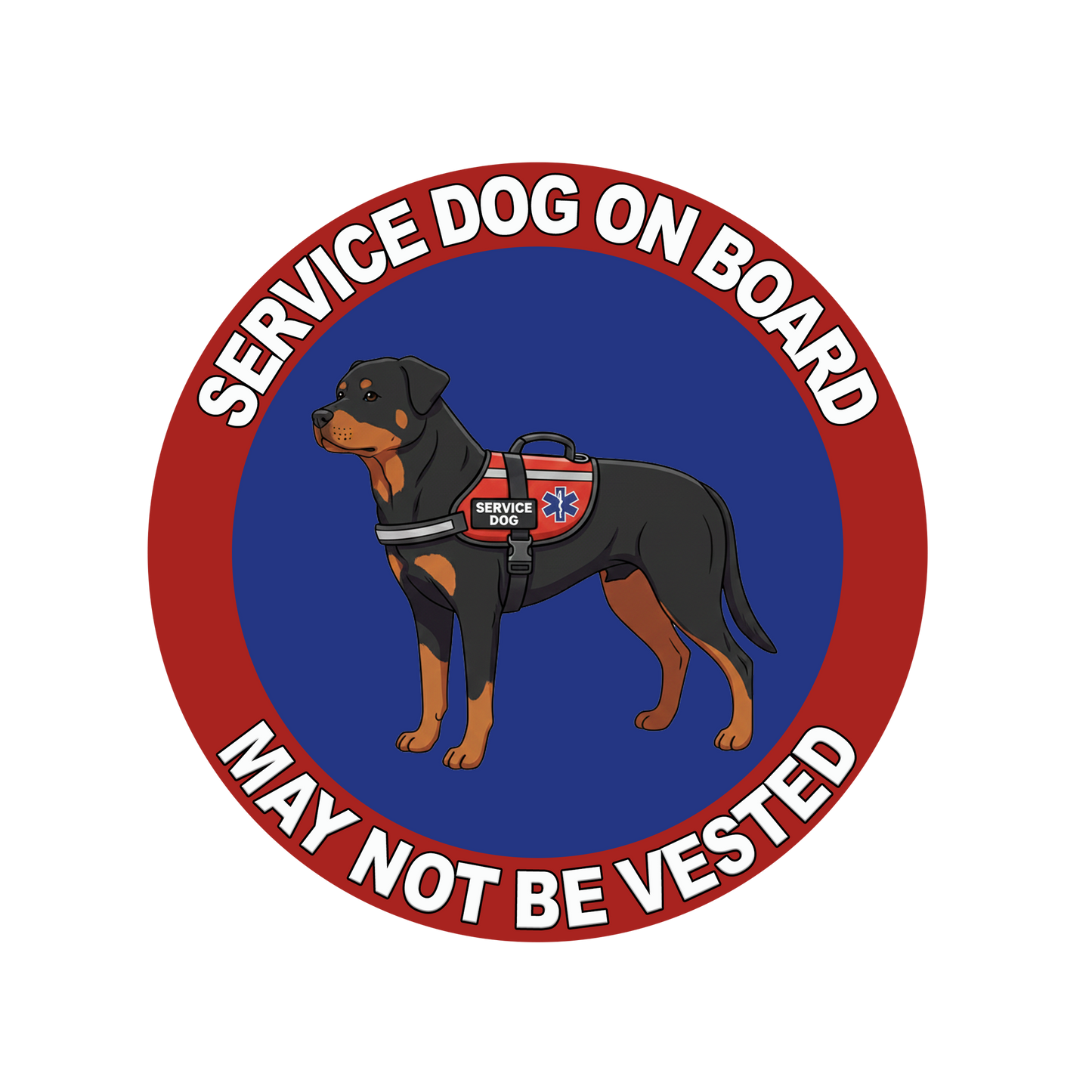5"  Service Dog  Stickers Waterproof Car Window Decal (Breed Specific)