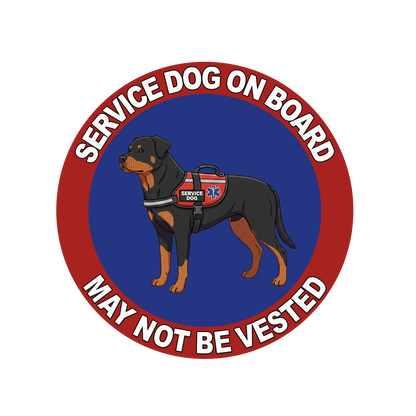 5"  Service Dog  Stickers Waterproof Car Window Decal (Breed Specific)