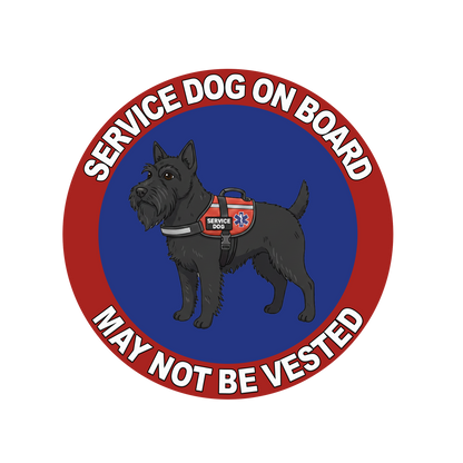 5"  Service Dog  Stickers Waterproof Car Window Decal (Breed Specific)
