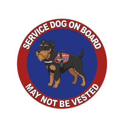 5"  Service Dog  Stickers Waterproof Car Window Decal (Breed Specific)