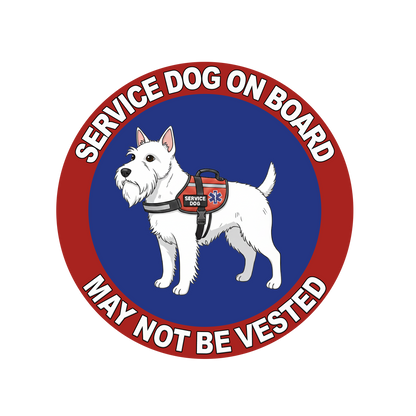 5"  Service Dog  Stickers Waterproof Car Window Decal (Breed Specific)