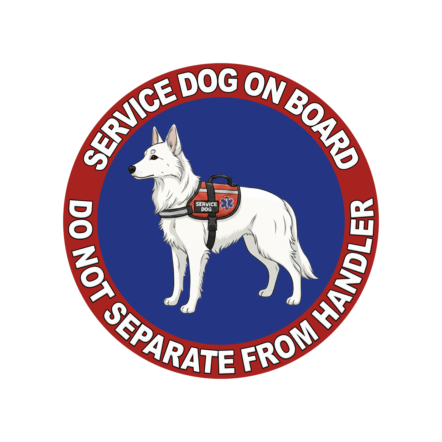 5"  Service Dog  Stickers Waterproof Car Window Decal (Breed Specific)