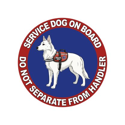 5"  Service Dog  Stickers Waterproof Car Window Decal (Breed Specific)