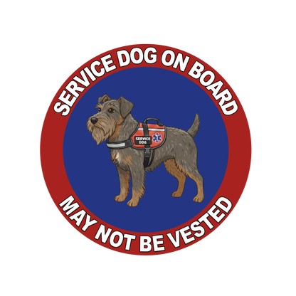 5"  Service Dog  Stickers Waterproof Car Window Decal (Breed Specific)