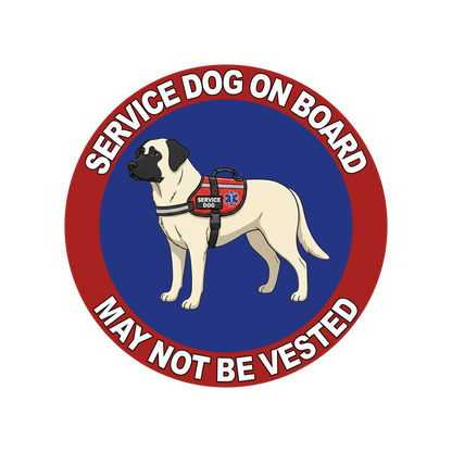 5"  Service Dog  Stickers Waterproof Car Window Decal (Breed Specific)