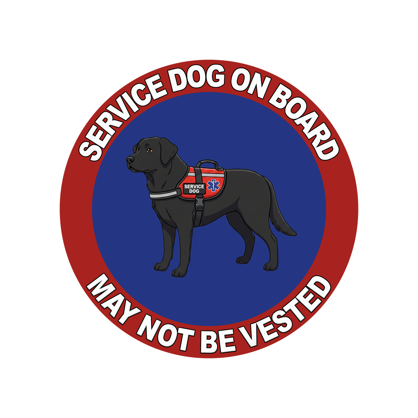 5"  Service Dog  Stickers Waterproof Car Window Decal (Breed Specific)