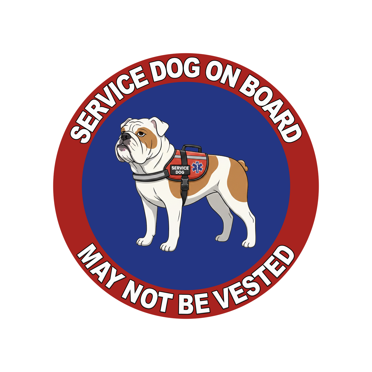 5"  Service Dog  Stickers Waterproof Car Window Decal (Breed Specific)