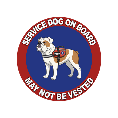 5"  Service Dog  Stickers Waterproof Car Window Decal (Breed Specific)