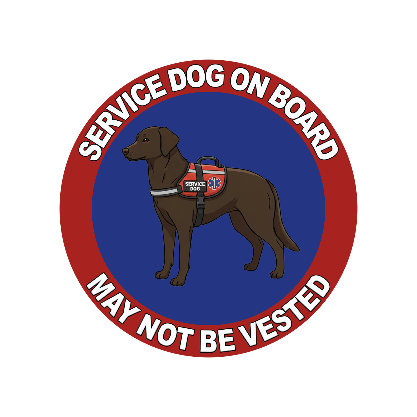 5"  Service Dog  Stickers Waterproof Car Window Decal (Breed Specific)