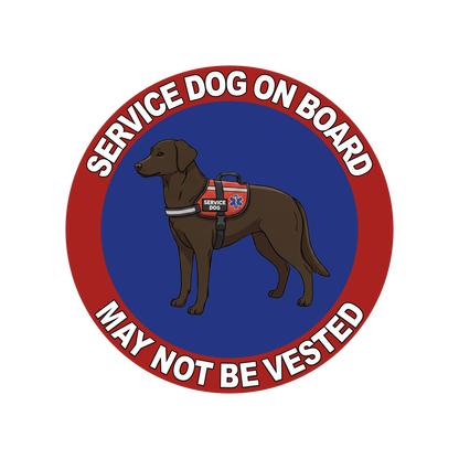 5"  Service Dog  Stickers Waterproof Car Window Decal (Breed Specific)