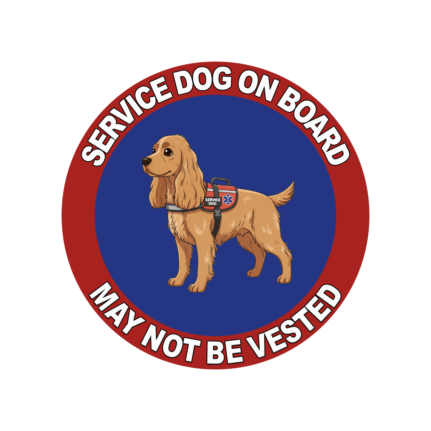5"  Service Dog  Stickers Waterproof Car Window Decal (Breed Specific)
