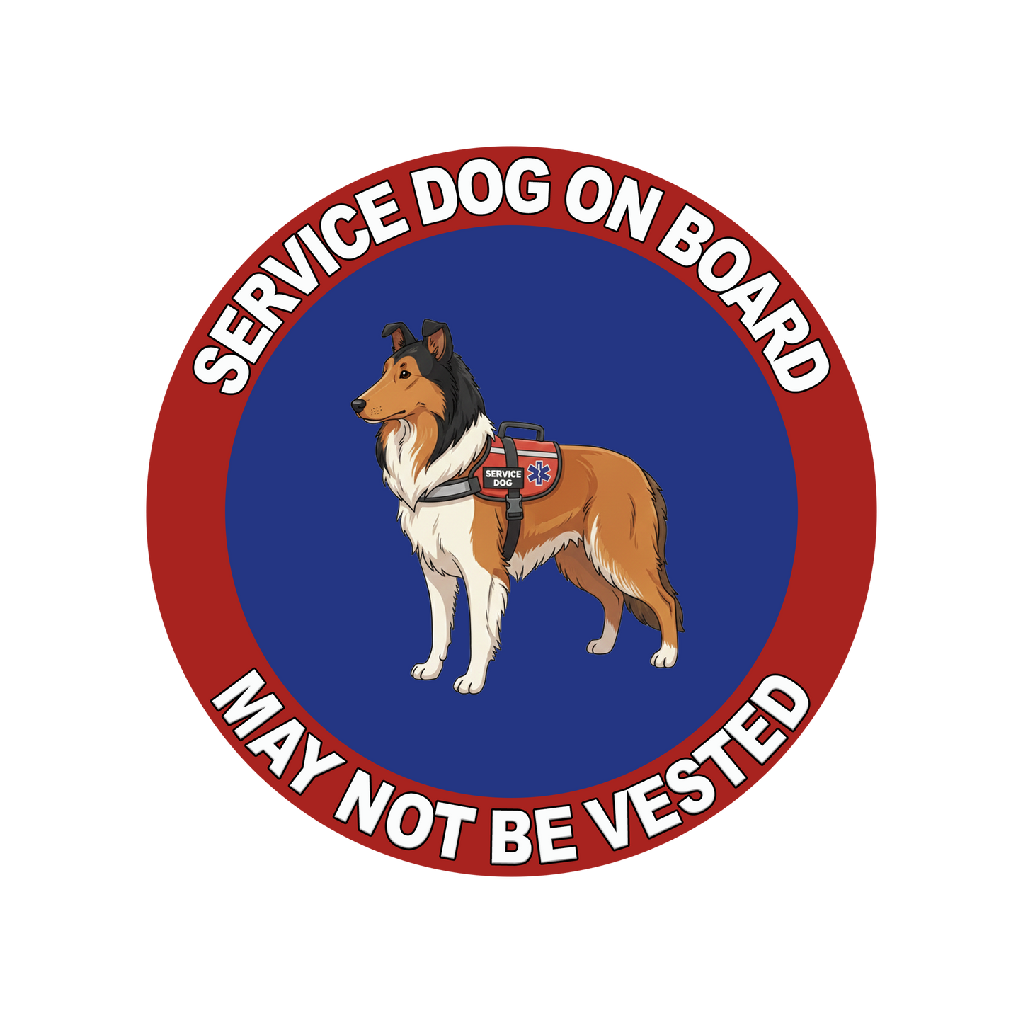 5"  Service Dog  Stickers Waterproof Car Window Decal (Breed Specific)