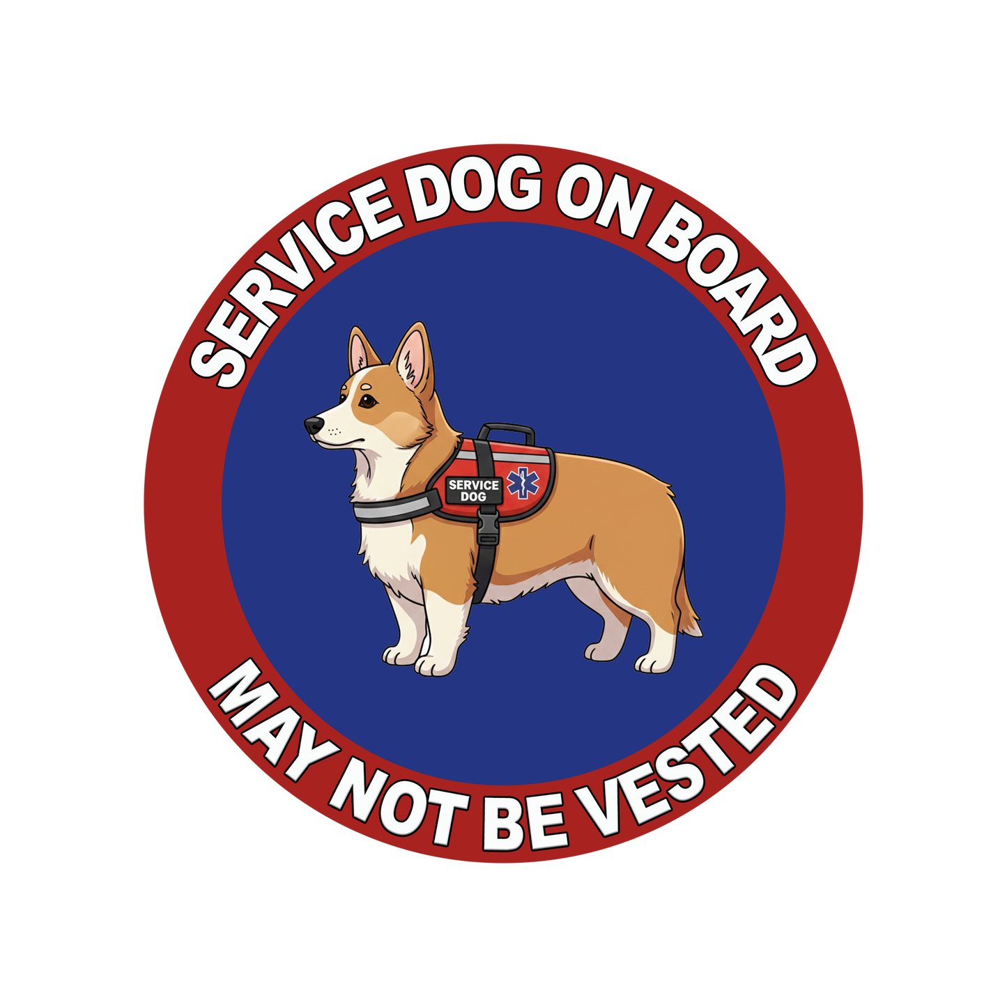 5"  Service Dog  Stickers Waterproof Car Window Decal (Breed Specific)