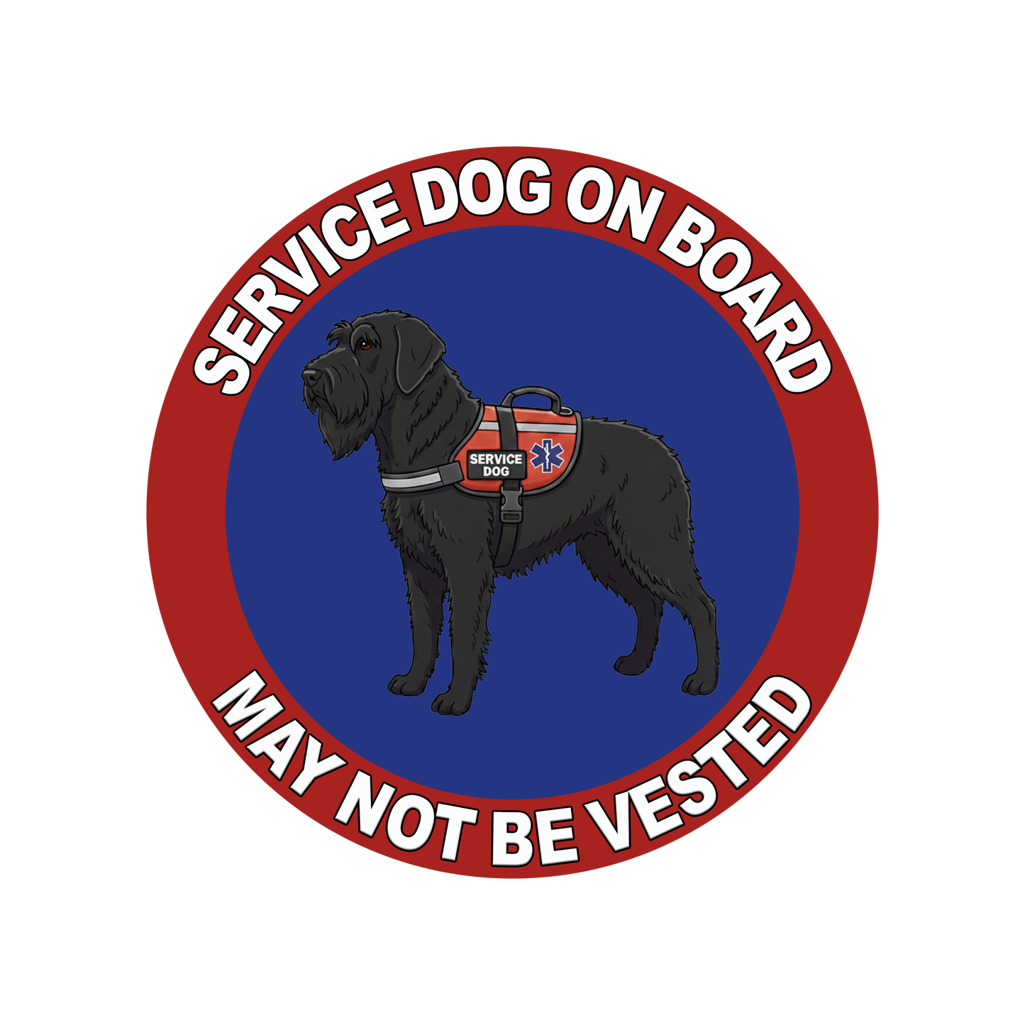 5"  Service Dog  Stickers Waterproof Car Window Decal (Breed Specific)