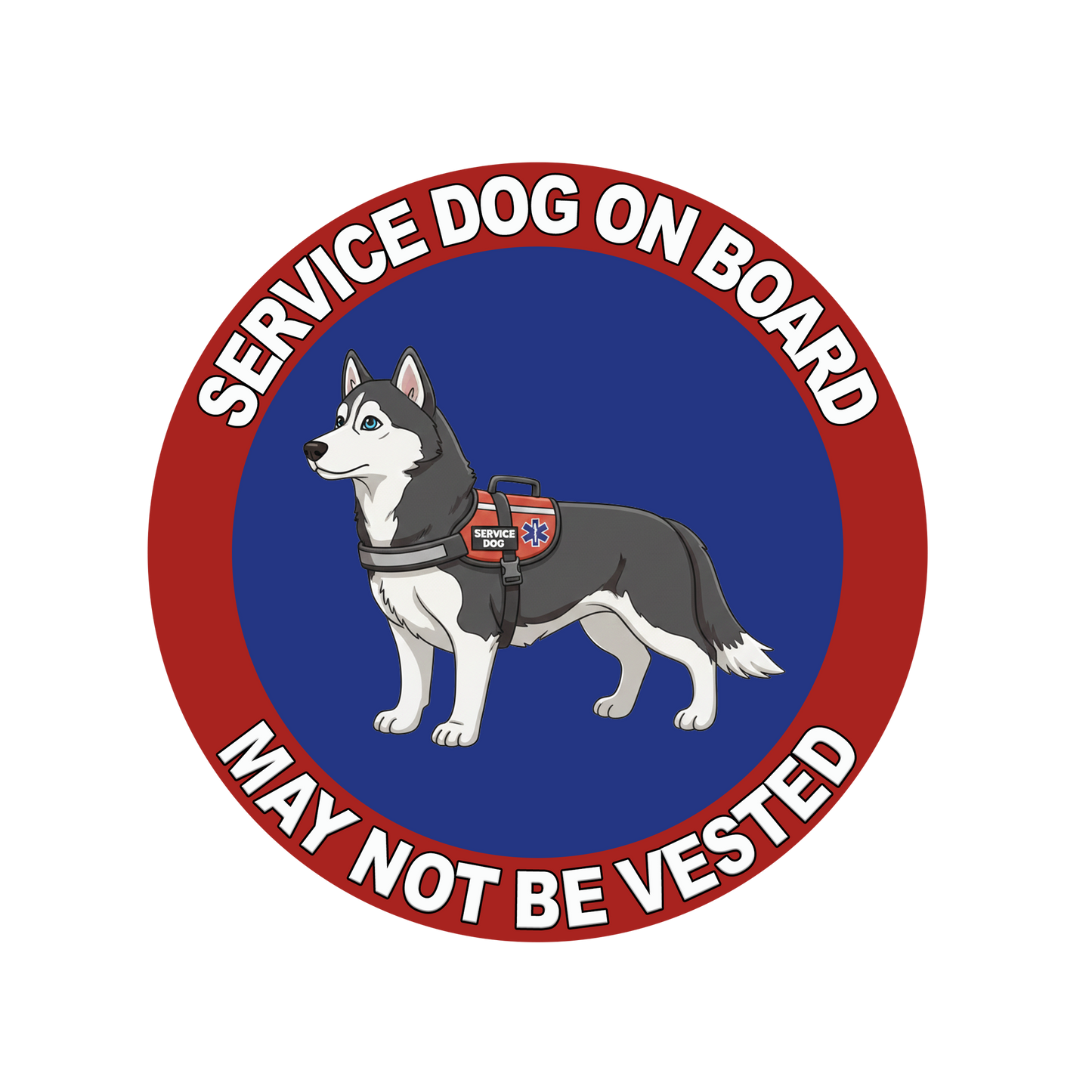 5"  Service Dog  Stickers Waterproof Car Window Decal (Breed Specific)