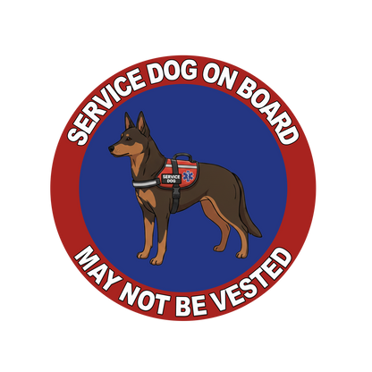 5"  Service Dog  Stickers Waterproof Car Window Decal (Breed Specific)