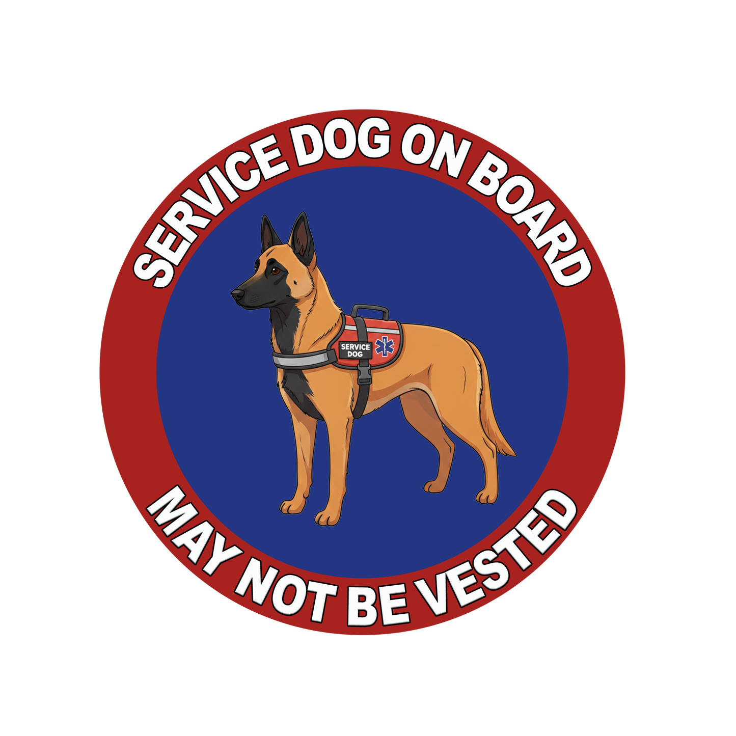 5"  Service Dog  Stickers Waterproof Car Window Decal (Breed Specific)