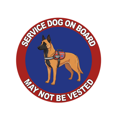 5"  Service Dog  Stickers Waterproof Car Window Decal (Breed Specific)