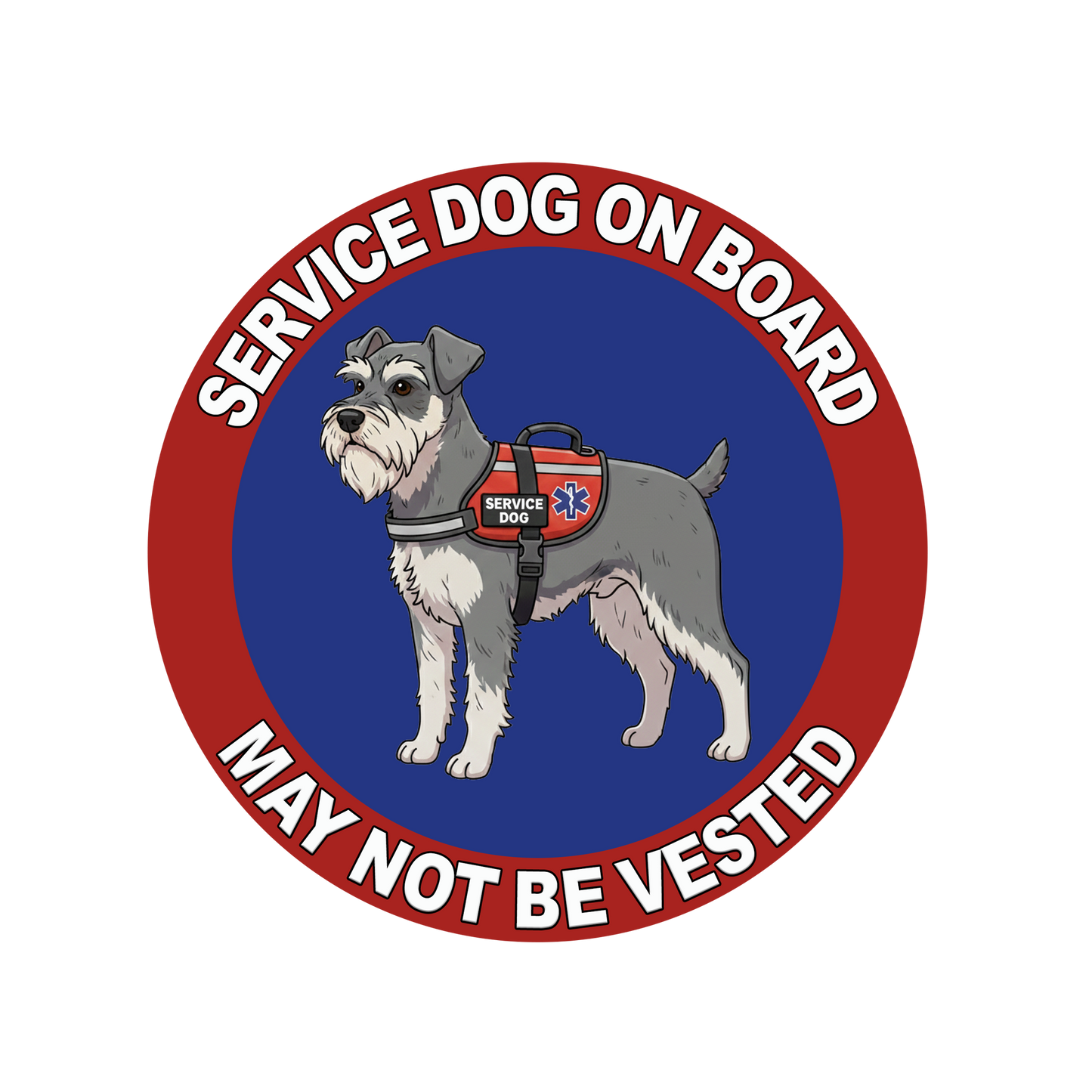 5"  Service Dog  Stickers Waterproof Car Window Decal (Breed Specific)