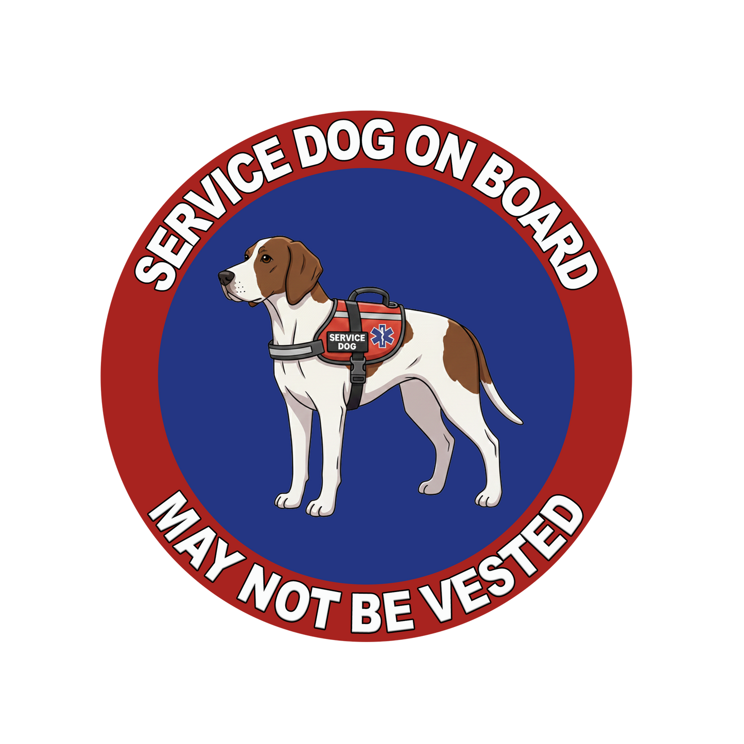 5"  Service Dog  Stickers Waterproof Car Window Decal (Breed Specific)