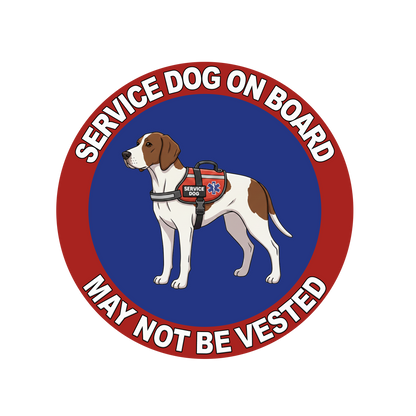5"  Service Dog  Stickers Waterproof Car Window Decal (Breed Specific)