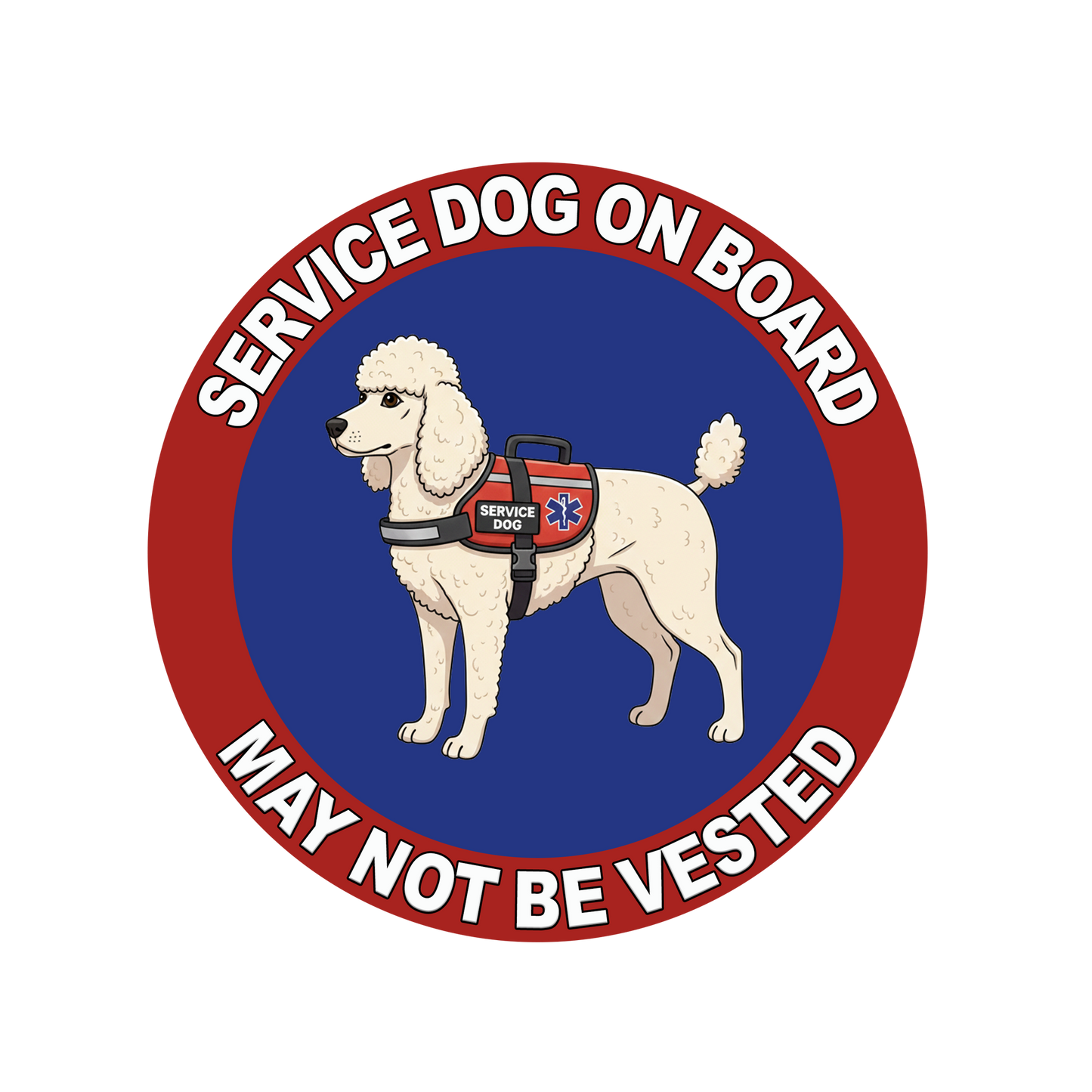 5"  Service Dog  Stickers Waterproof Car Window Decal (Breed Specific)