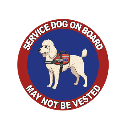5"  Service Dog  Stickers Waterproof Car Window Decal (Breed Specific)