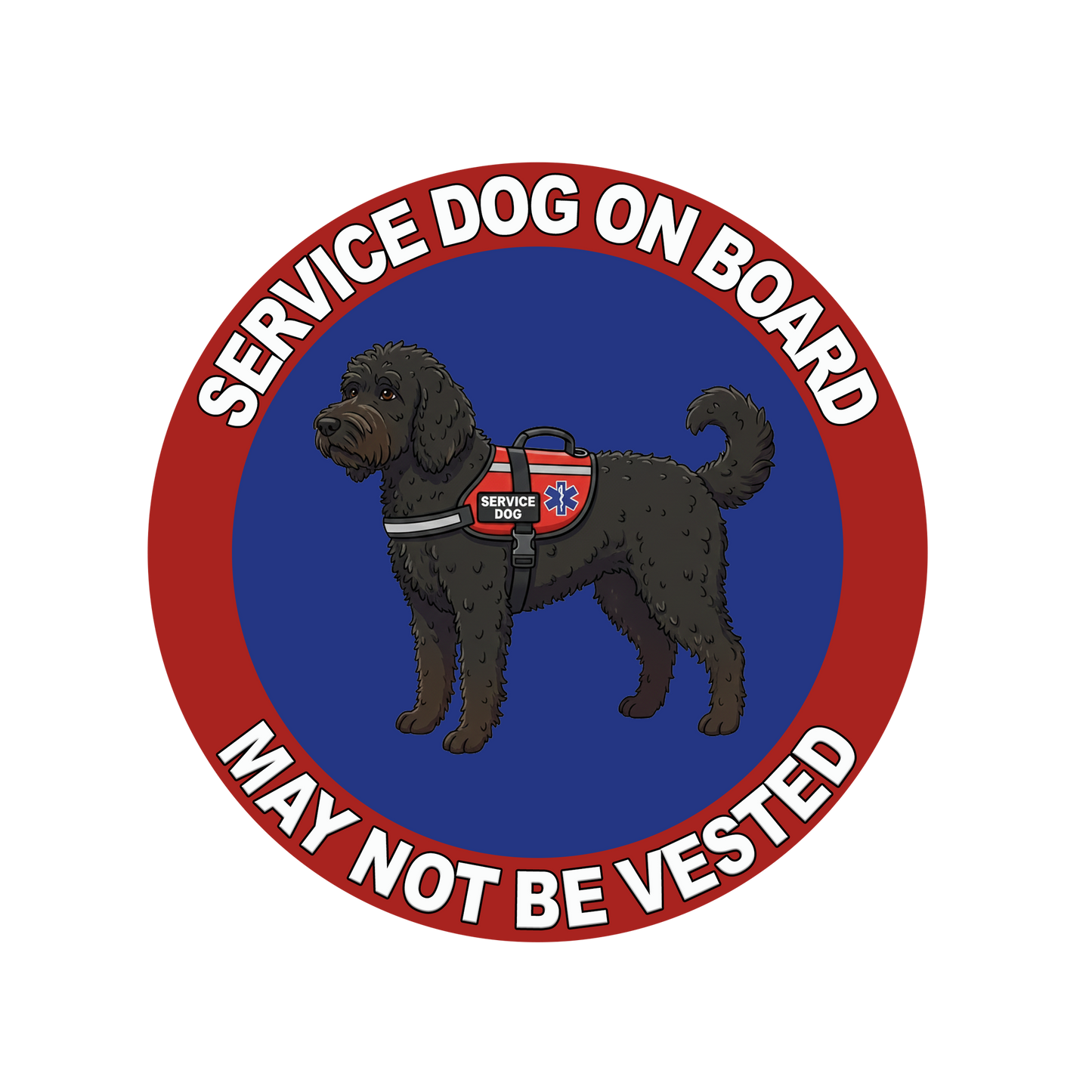 5"  Service Dog  Stickers Waterproof Car Window Decal (Breed Specific)