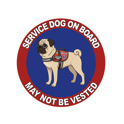 5"  Service Dog  Stickers Waterproof Car Window Decal (Breed Specific)