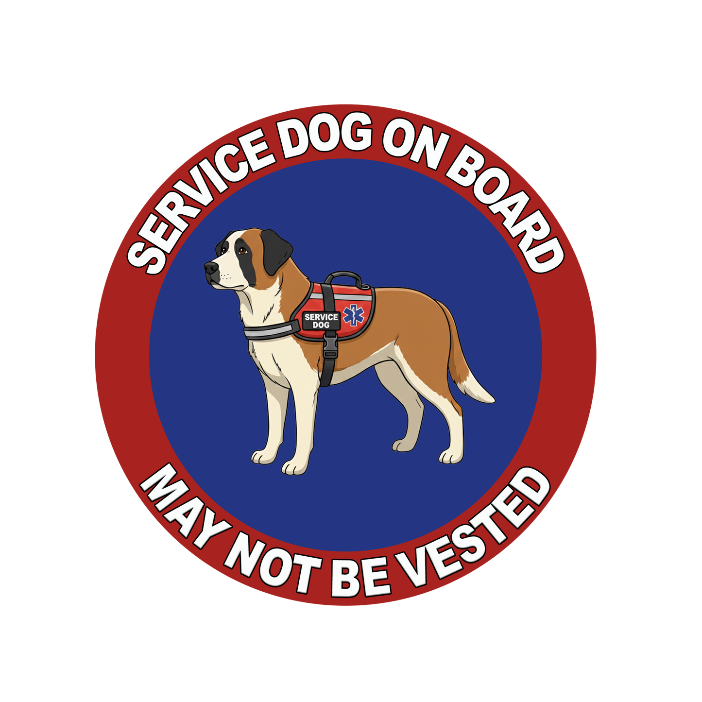 5"  Service Dog  Stickers Waterproof Car Window Decal (Breed Specific)
