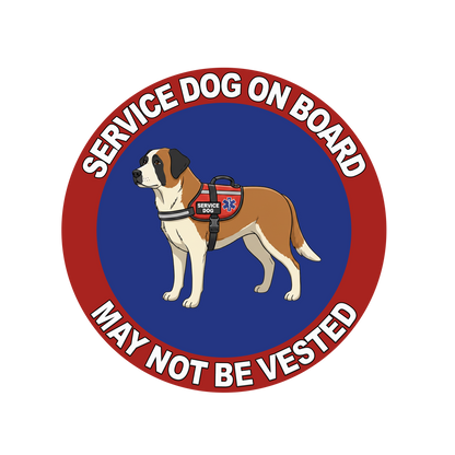 5"  Service Dog  Stickers Waterproof Car Window Decal (Breed Specific)