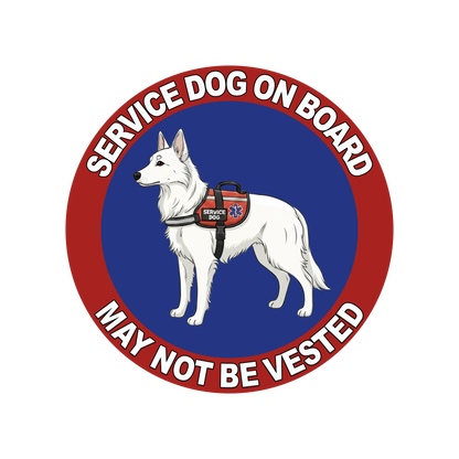 5"  Service Dog  Stickers Waterproof Car Window Decal (Breed Specific)
