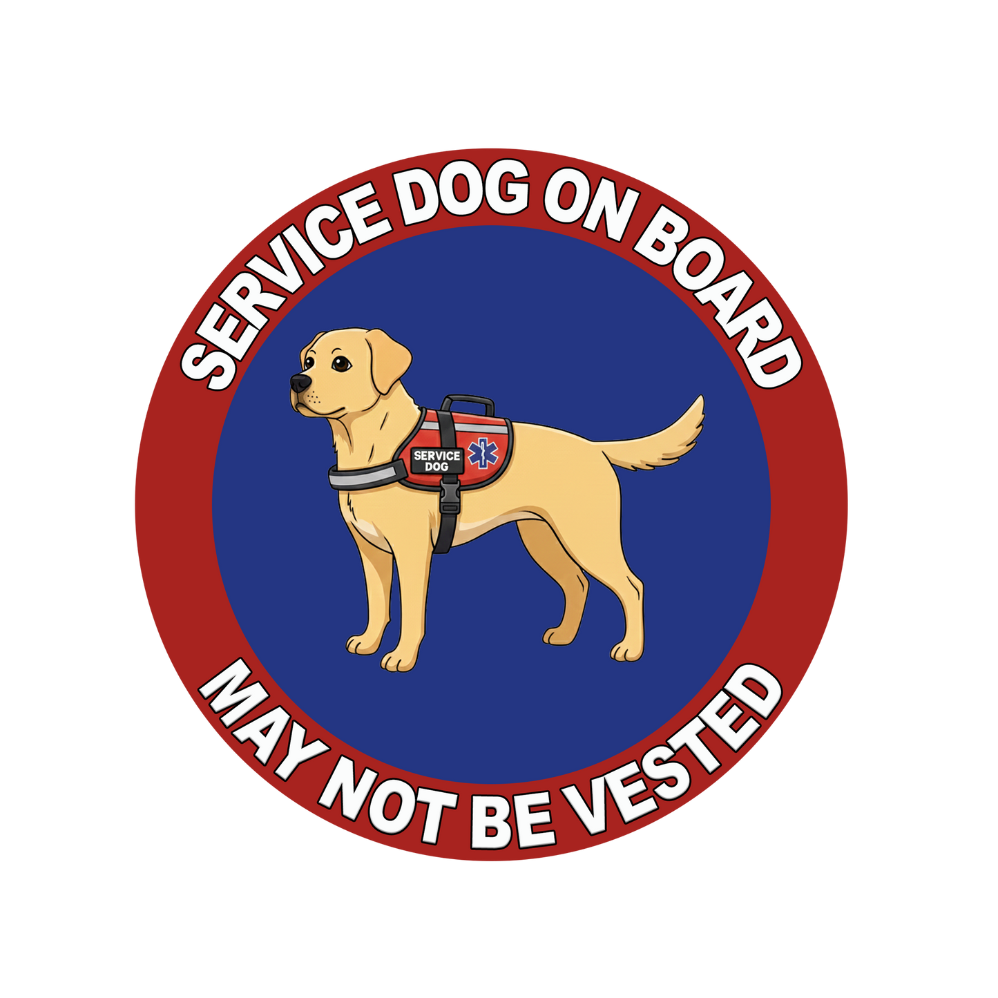 5"  Service Dog  Stickers Waterproof Car Window Decal (Breed Specific)