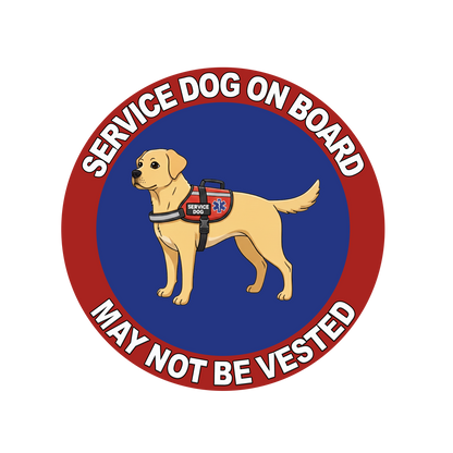 5"  Service Dog  Stickers Waterproof Car Window Decal (Breed Specific)