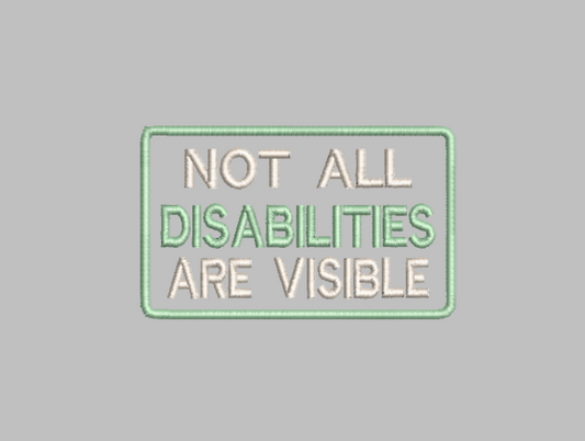 Not All Disabilities are visible Embroidery file