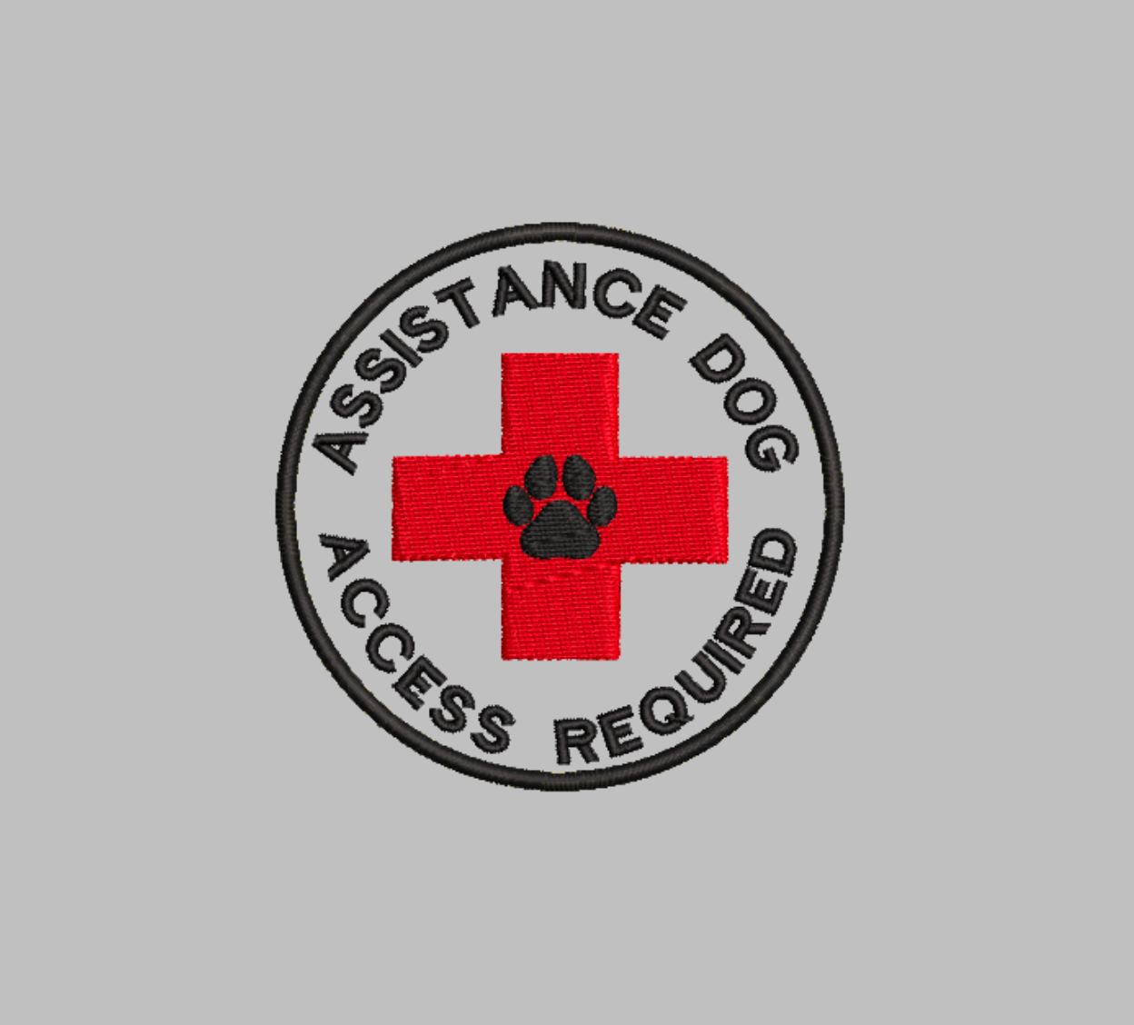 "Assistance Dog Access Required"  patch Embroidery file (Digital Only)