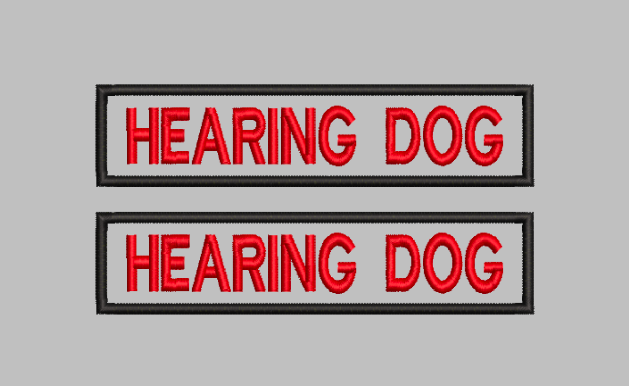 "Hearing Dog"  patch Embroidery file (Digital Only)