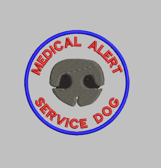 “Medical Alert Service Dog” Patch – Embroidery File (Digital Download)