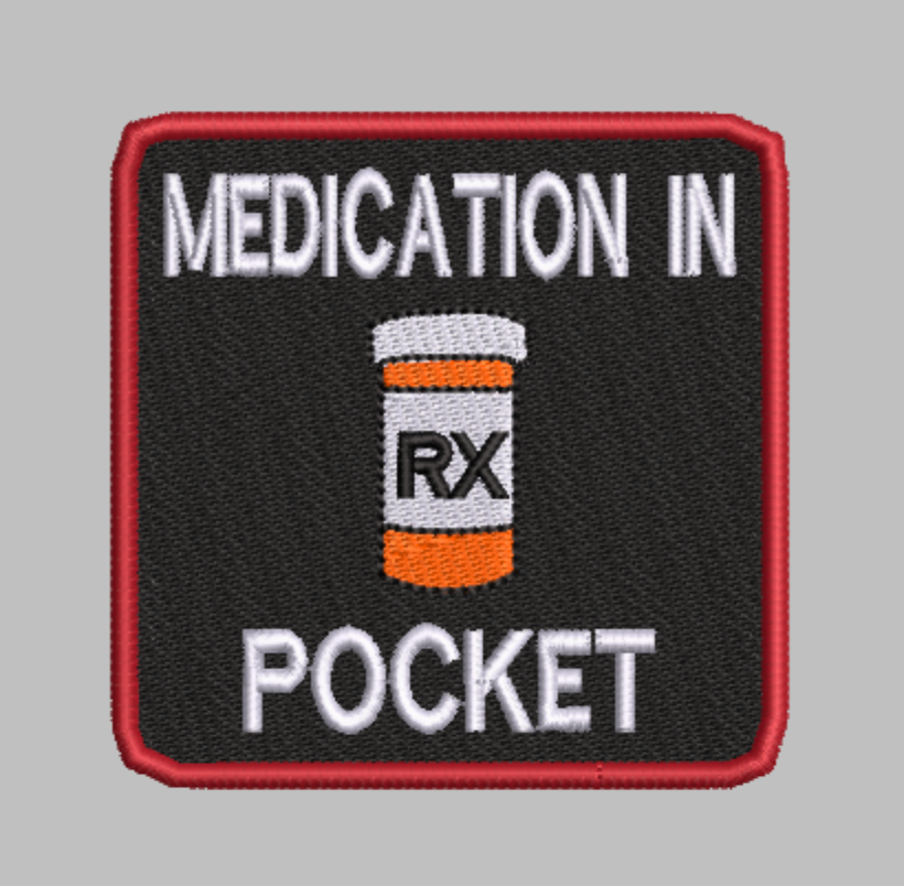 Medication Alert Embroidery Design Bundle (4 Patterns) DIGITAL DOWNLOAD