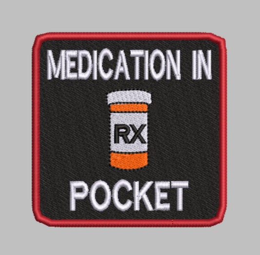 Medication Alert Embroidery Design Bundle (4 Patterns) DIGITAL DOWNLOAD