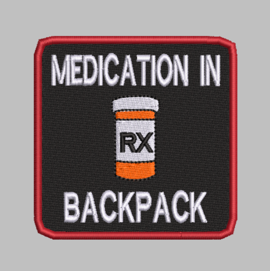 Medication Alert Embroidery Design Bundle (4 Patterns) DIGITAL DOWNLOAD
