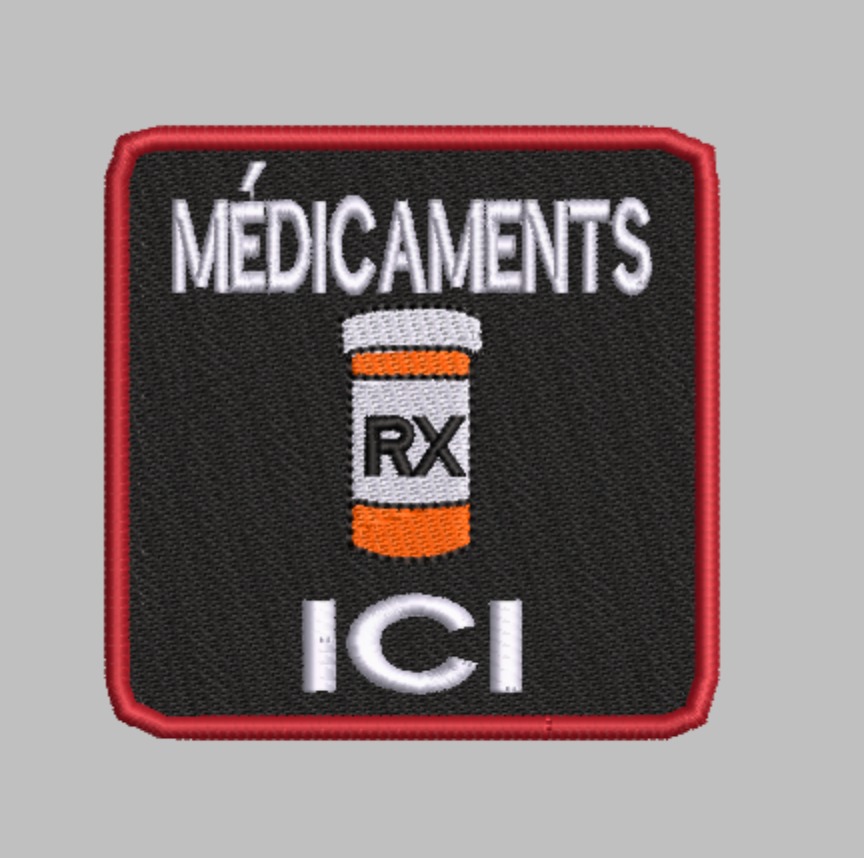 Ensemble de motifs de broderie « Médicaments » (3 motifs) – Téléchargement numérique