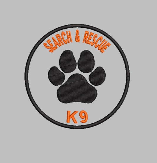 "Search & Rescue K9"  patch Embroidery file (Digital Only)