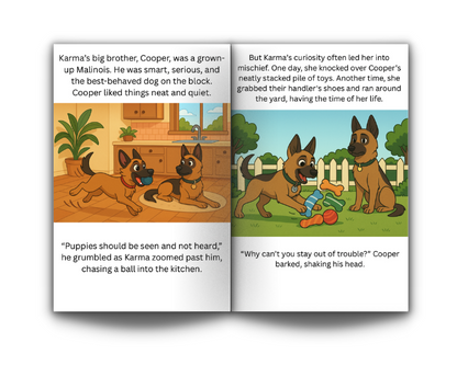 Karma the Curious Malinois Puppy | Canadian Children's Picture Book About Working Dogs