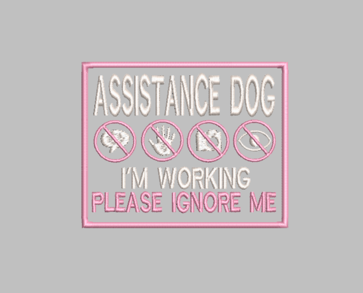 "Assistance Dog working with symbols" Embroidery File (Digital Only)