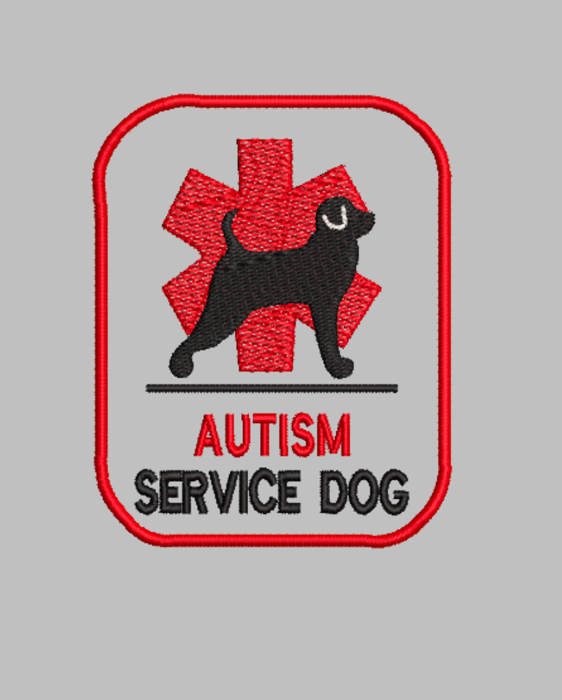 2 Stuks EMT Cross Service Dog Patch - Geborduurde Diensthond Embleem Voor Vest & Harnas