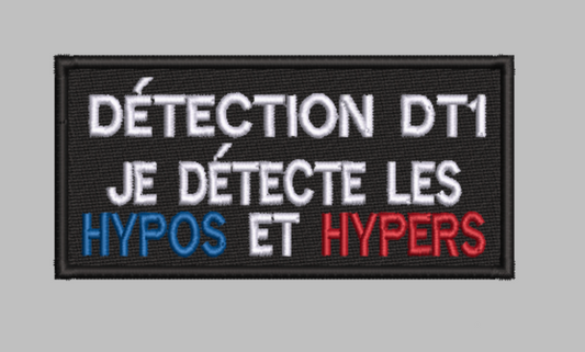 Motifs de broderie « Détection DT1 - Je détecte les hypos et hypers » – TÉLÉCHARGEMENT NUMÉRIQUE