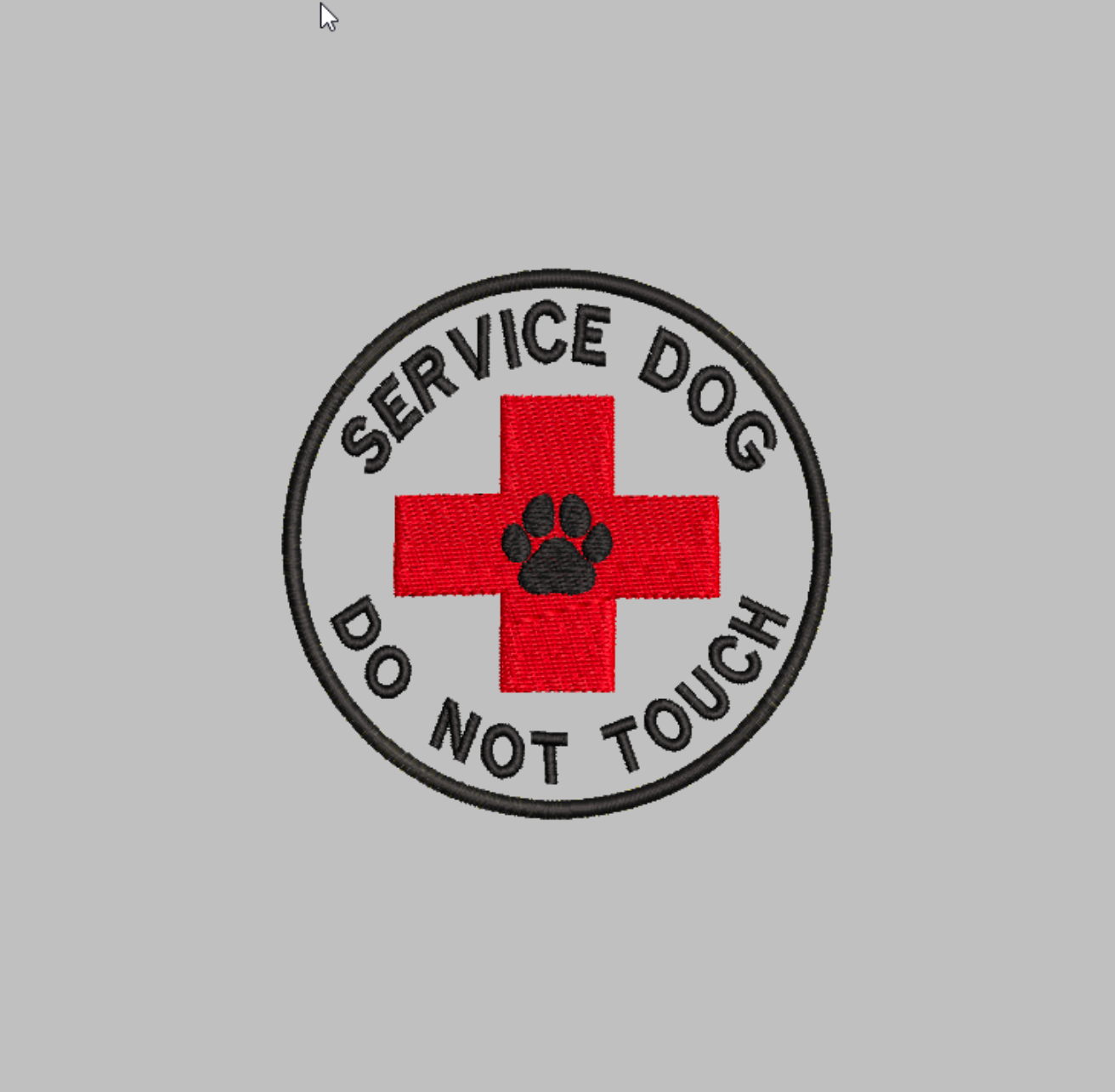 Service Dog Do Not Touch Embroidery File