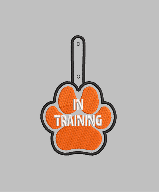 In Training Snap tab embroidery file