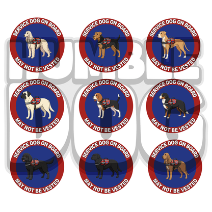 Custom Dog Breed Collage Decals | 5" UV DTF Service Dog & Pet Stickers
